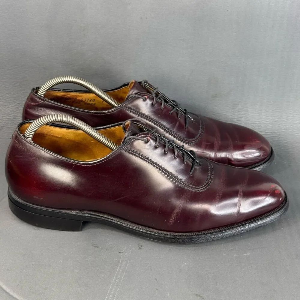 Johnston & Murphy Heritage Oxfords Shoes Mens Size 10 Burgundy Black